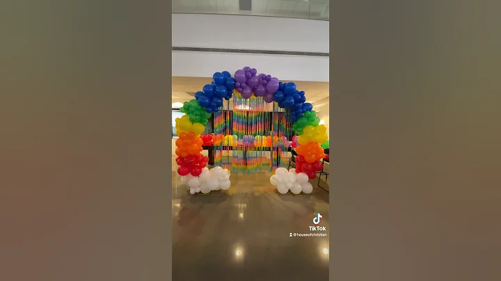 Rainbow balloon 🎈 arch #diy #shorts  #queer
