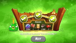 Angry birds 2 king pig panic today // king pig panic today easy play