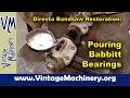 Diresta Bandsaws Restoration 22: Pouring Babbitt Bearings on the Upper Wheel Shaft