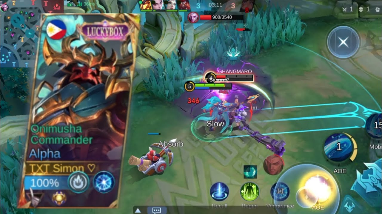 EXP Alpha Face Phoveus With This Build Very Easy || Moba Legend Alpha Gameplay 2026