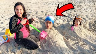 شفا و تحديات ممتعة في البحر ! funny trip to beach