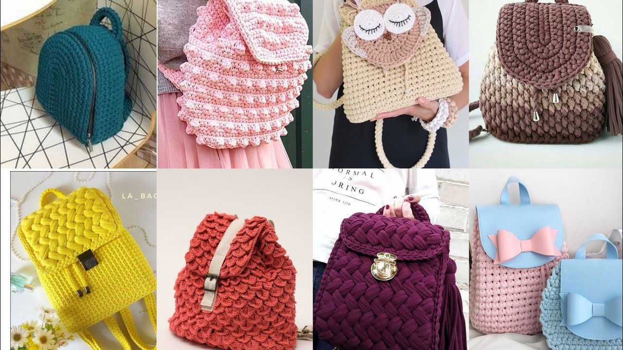 أجمل تشكيلة ظهر كروشية Crochet_bags# - YouTube