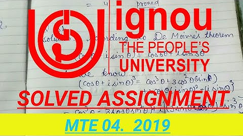 solved assignment of mte 04 || question no  3|| 2019