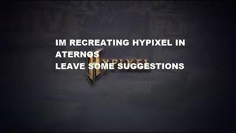 I Started Recreating Hypixel In Aternos | Haidertech