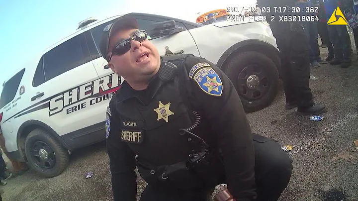 Body cam footage of Erie County sheriff's deputies arresting Nicolas Belsito outside Bills game