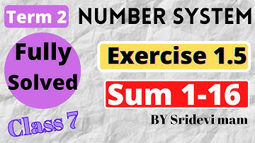 7th maths tamil Term 2 Chapter 1 number system exercise 1.5 fully solved samacheer class 7 2nd term