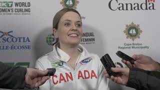 Media Scrum - Draw 17 - 2024 BKT World Women's Curling