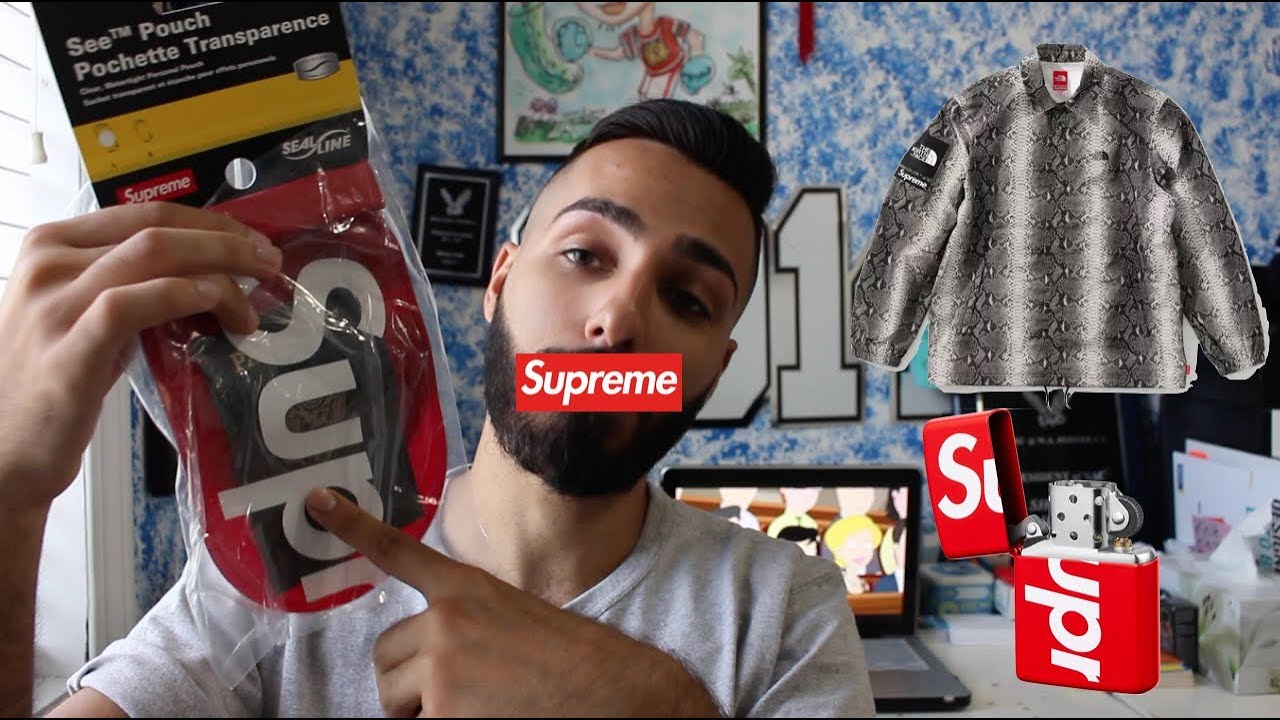 SUPREME SS18 WEEK 16 PICKUPS (NORTH FACE JACKET, ZIPPO, AND MORE)