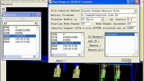 PDMS to CAESAR-II Translator