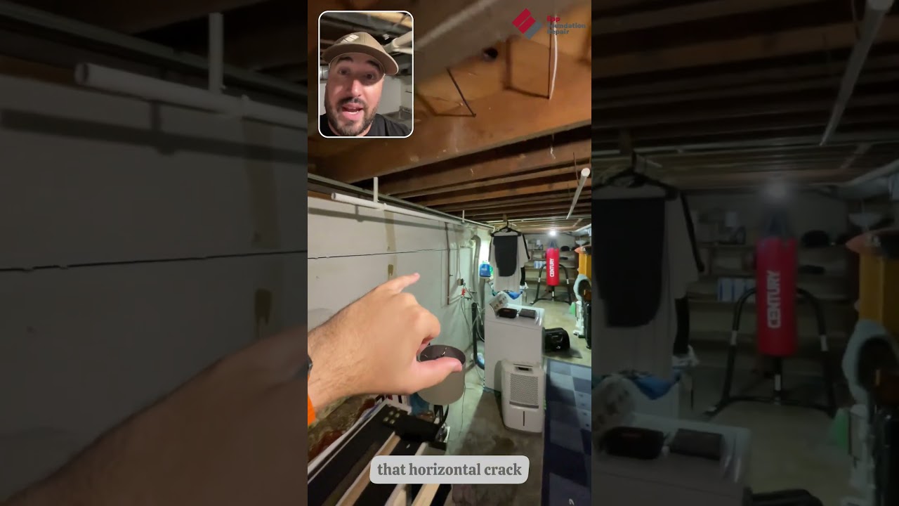The Sign Your Basement Wall Is Bowing Inward. Video preview.