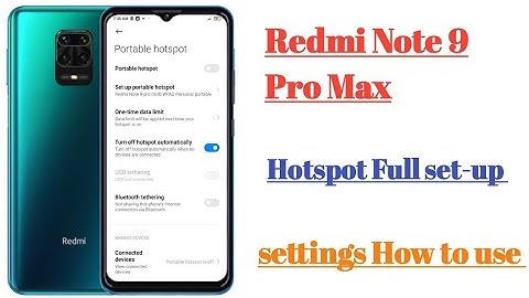 Redmi note 9 pro max Hotspot Full set-up settings || How to use