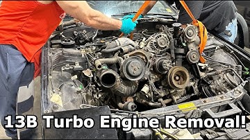 Pulling the Mazda RX-7 Rotary Engine for a COMPLETE Rebuild!