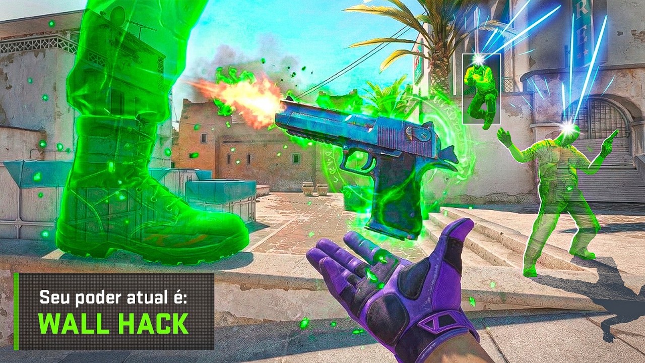 KKKKKKKKK QUE MODO BOM!! CS 2... Mas cada jogador possui um SUPER-PODER (Wallhack liberado)