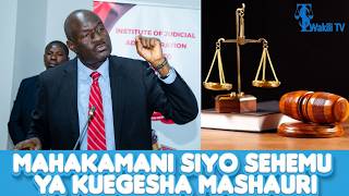 Jaji Mkuu Acharuka mahakamani Siyo Sehemu Ya Kuegesha Mashauri Ni Sehemu Ya Haki