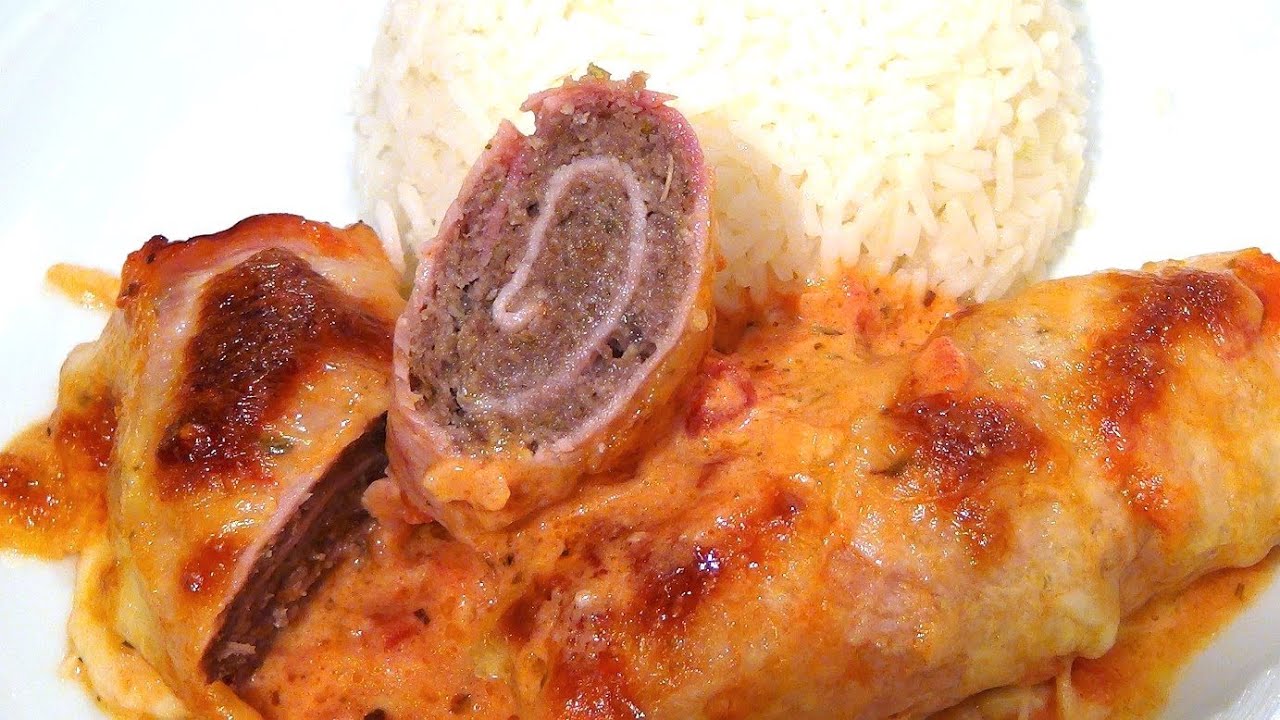 Schinken Hackfleisch Röllchen | Video-Rezepte.info