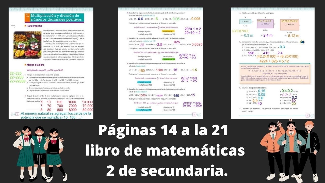 Páginas 14 a la 21 libro de matemáticas 2 grado secundaria - YouTube