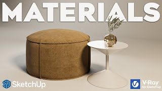 Create Photorealistic Materials Easily | Fabric, Glass and Plastic | VRay for SketchUp Tutorial