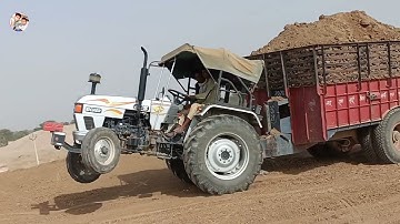 Eicher 485 Vs Mahindra 585 xp plus// full loading trolley