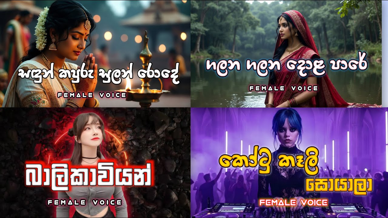 මේ දවස්වල ජනප්‍රිය  EDM සින්දු එකතුවක් | female voice | song collection | Moonbeat