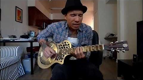 RJ Ronquillo - Republic Guitars - "Highway 61" Travel Size Resonator guitar demo - Lonesome Joseph