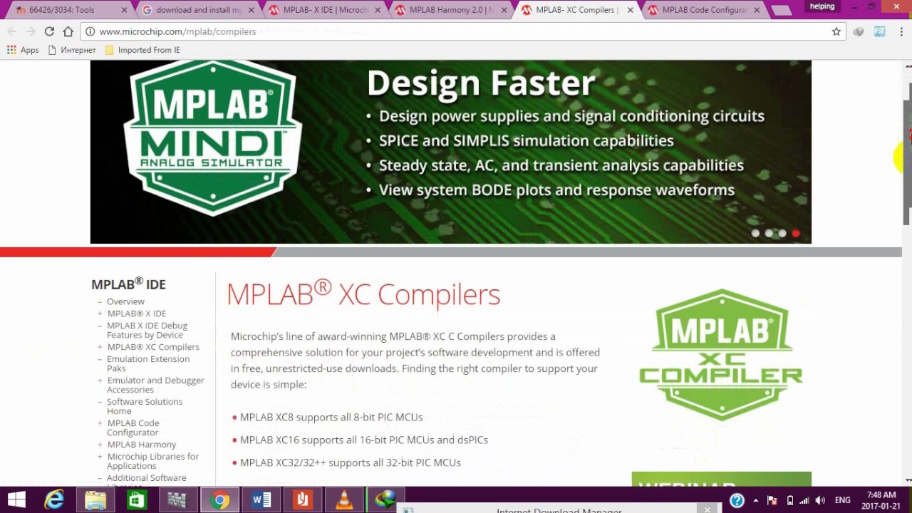 mplab xc8 c compiler libraries