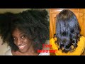 SILK PRESS ON NATURAL HAIR/TRIM/2 YEAR NATURAL ANNIVERSARY/AMAZING OUTCOME