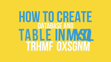 How to create database and table in MySQL with Python Urdu and Hindi