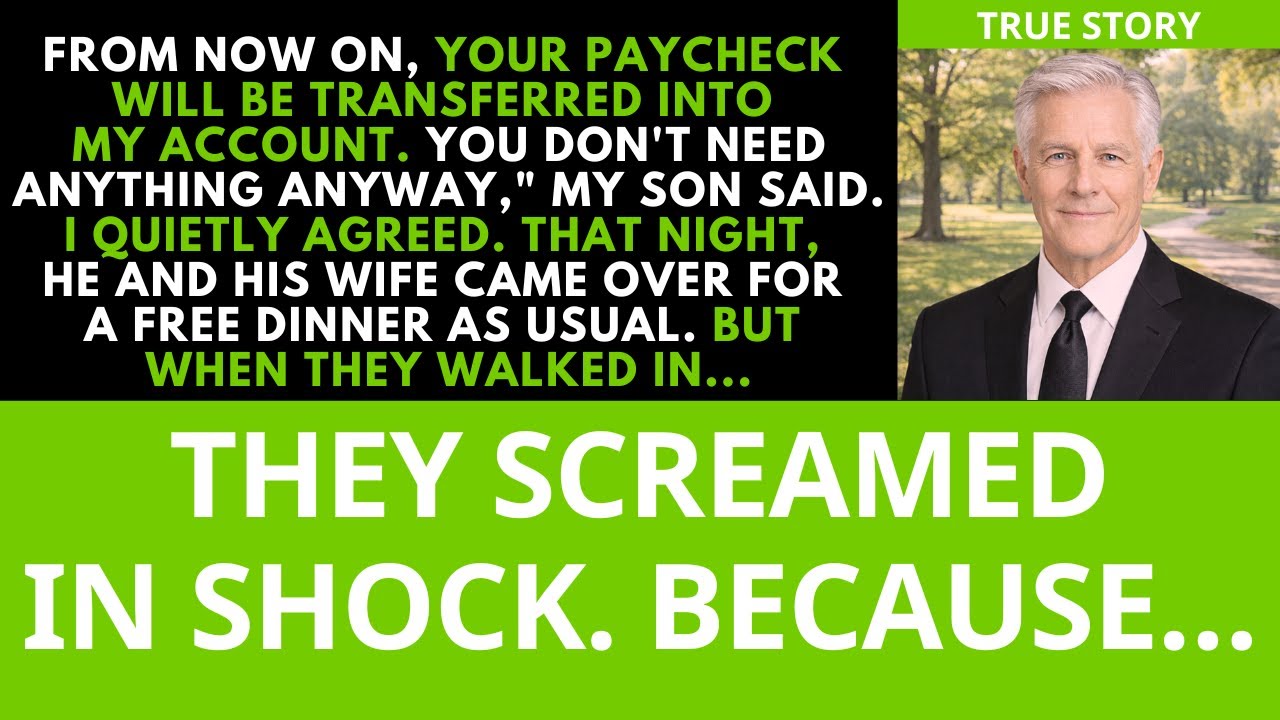 “From now on, I want your paycheck sent to my account!” my son said. What he didn’t know was…