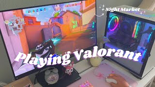 🎲 playing Valorant on my aesthetic pc set up | cozy gameplay ♡