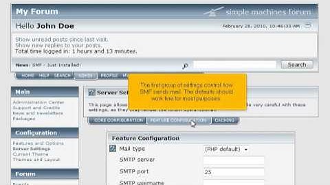 Tutorial: How to configure Server Settings in SMF | LayerOnline Web Hosting