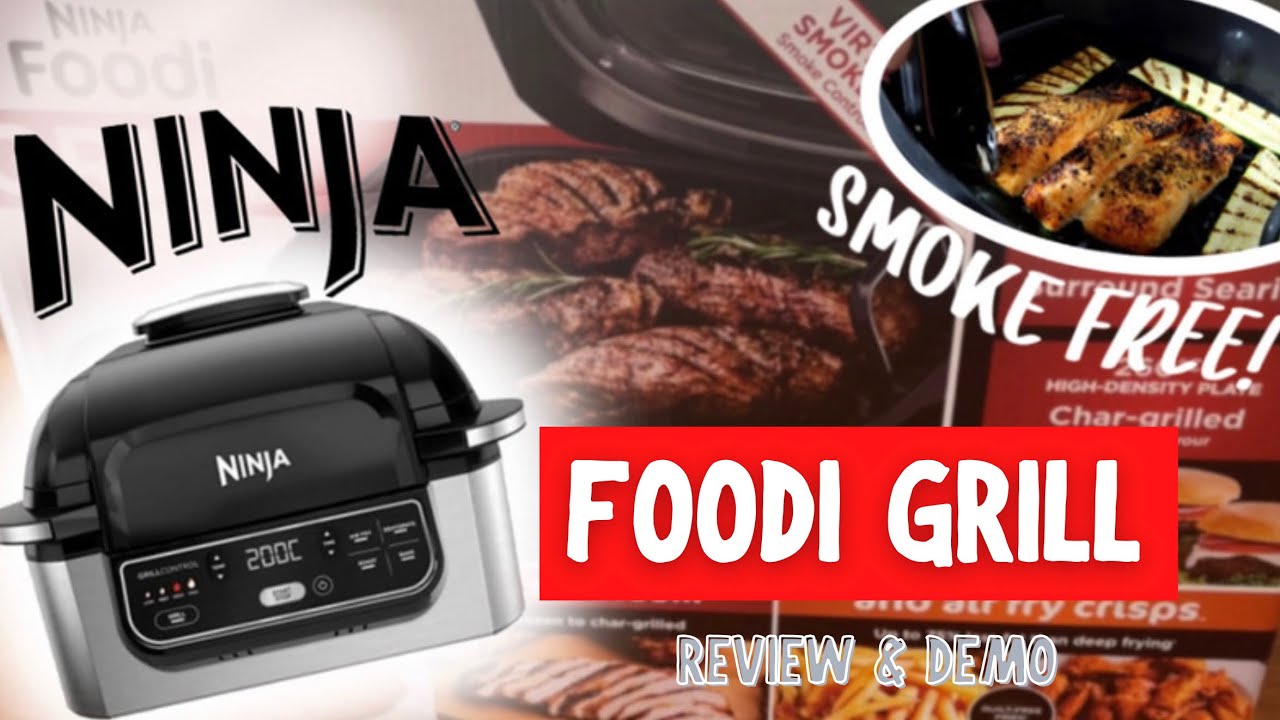 Ninja Ag301 Foodi 5-in-1 Indoor Grill with 4-Quart Air Fryer
