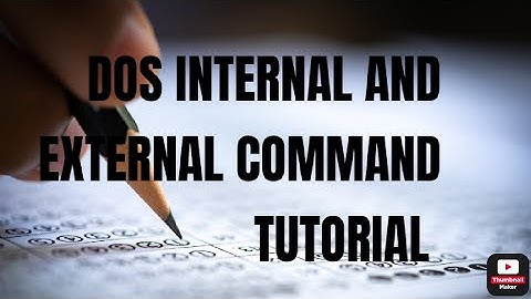MS DOS Internal and External commands tutorial.                       @abanwesan