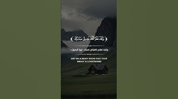 ﴿وَلَقَدۡ نَعۡلَمُ أَنَّكَ یَضِیقُ صَدۡرُكَ بِمَا یَقُولُونَ﴾ [الحجر ٩٧] القارئ علي جابر