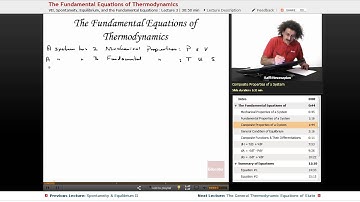 “The Fundamental Equations of Thermodynamics” | Physical Chemistry with Educator.com