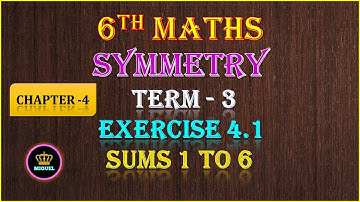 6th Std Maths Term 3 | Chapter-4 Symmetry | Exercise 4.1 {Sums 1 to 6} |TN 6th Maths Term 3