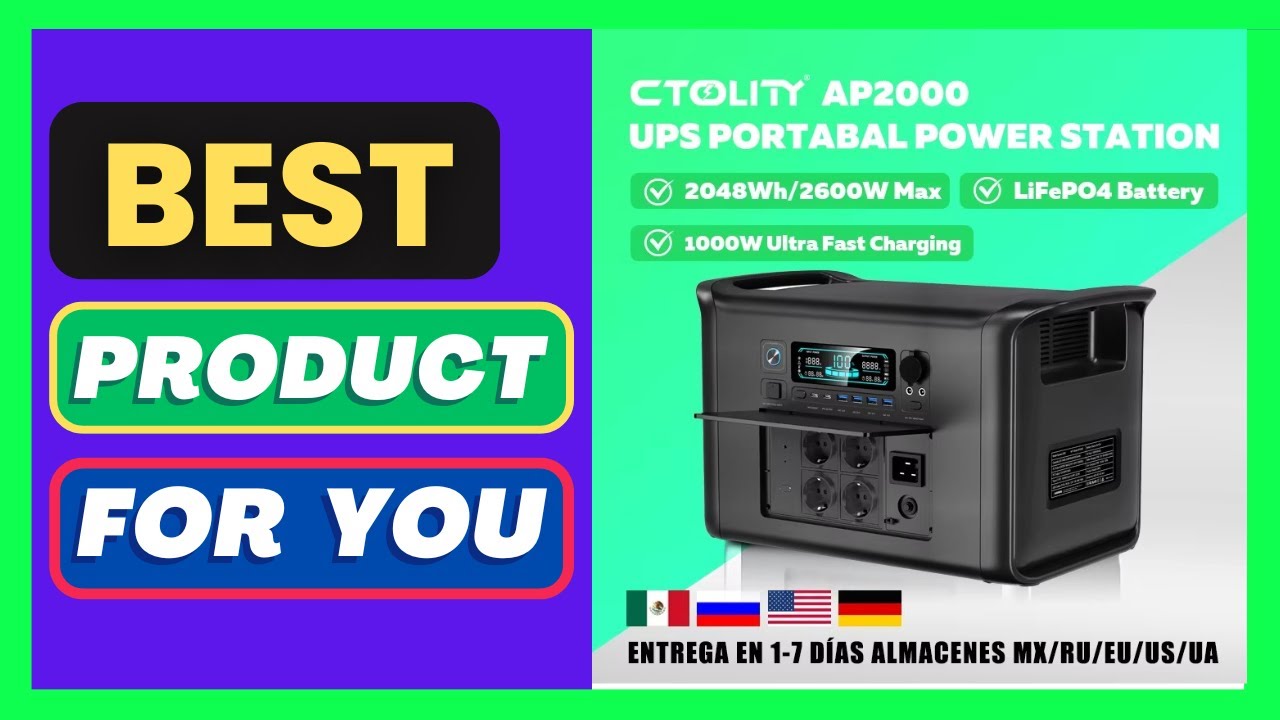 CTOLITY AP2000 2400W Portable Power Station  4 Batteries