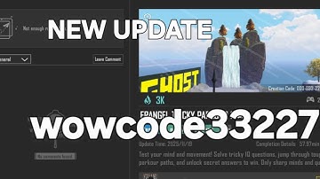 Bgmi wow Parkour map code 33227 |  new Parkour update  | #bgmilive#bgmi #pubg #pubgmobile#wow33227
