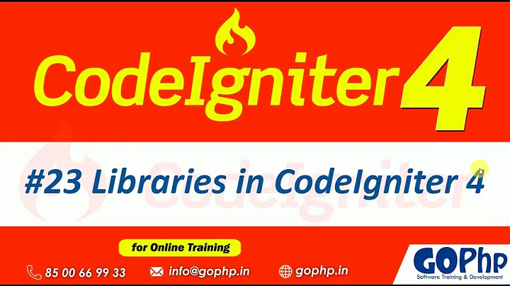 #23 Libraries in CodeIgniter 4