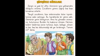 2. Sınıflar Türkçe Ders Kitabı Çiftçiyle Oğulları Metnin İşlenişi Sesli Anlatım