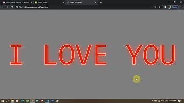 Best LOVE proposal to a programmer using HTML and CSS.
