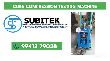 Cube Compression Testing Machine 1000KN Hand Operated