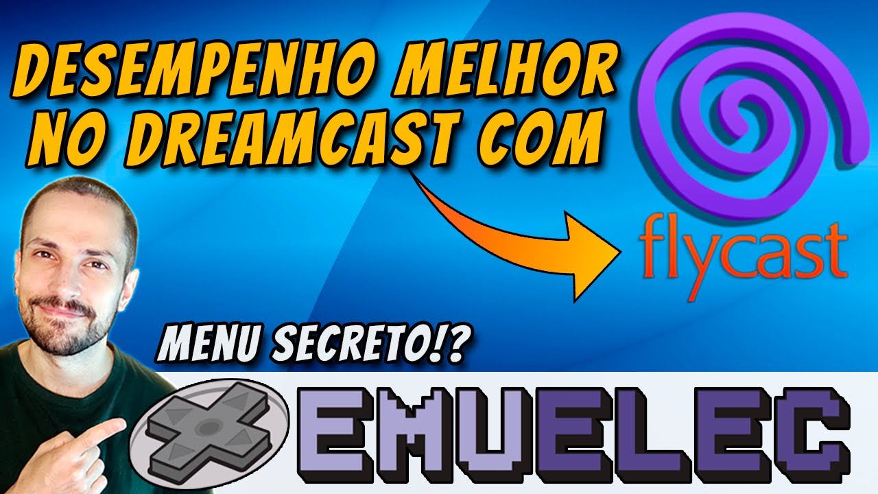 Usar o Flycast dedicado no EmuELEC 4.3 melhora desempenho do Dreamcast! Menu p trocar o core/nucleo