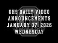 20260107 GHS DV 93 Wednesday
