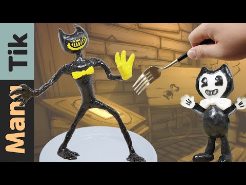Eating ASMR! Bendy and the Ink Machine |Fun Animation | Mang Tik mukbang |Kluna Tik Style| EAT SOUND