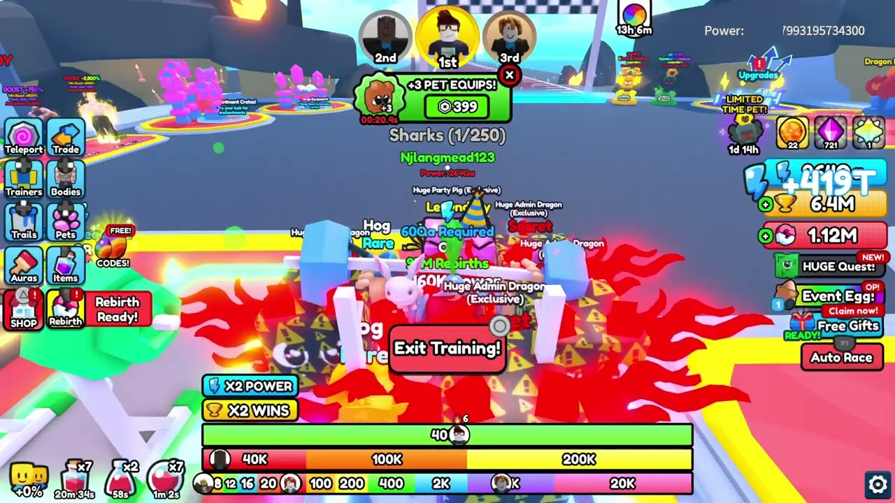 Gym training on roblox