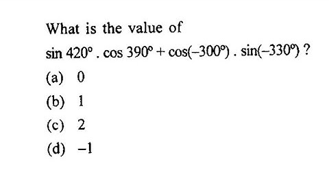 sin420° cos390°+ cos(-300°) sin(-330°)= #trigonometry #shorts #nda2021 #nda