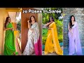 20 poses in saree you must try  elegant and aesthetic  santoshi megharaj