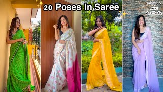 20 Poses In Saree You Must Try | Elegant and Aesthetic | Santoshi Megharaj