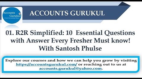 01.R2R Simplified:10  Essential Questions with Answer Every Fresher Must know! | With Santosh Phulse