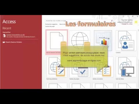 Vidéo: Comment créer un assistant de recherche dans Access 2016 ?